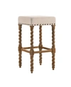 Carolina Classics Bailey 30" Bar Stool In Oak Linen
