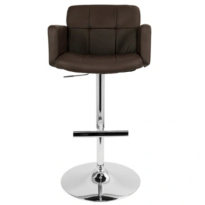 Lumisource Stout Adjustable Barstool In Brown