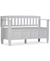 Simpli Home Winslow Storage Bench In White