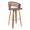 Armen Living Jayden 26" Swivel Counter Stool In Grey