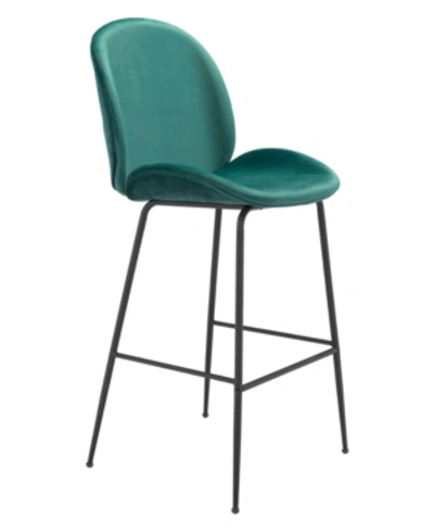 Zuo Miles Bar Chair In Green