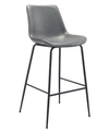 Zuo Byron Bar Chair In Gray