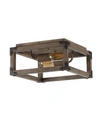 Jonathan Y Magnolia 2-light Rustic Farmhouse Led Flush Mount In Brown