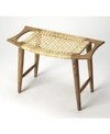 BUTLER SPECIALTY BUTLER TRISTAN WOOD AND RATTAN STOOL