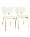 LUMISOURCE BOUTON GOLD FRAME DINING CHAIR (SET OF 2)