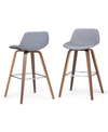 Simpli Home Randolph Height Stool (set Of 2) In Grey