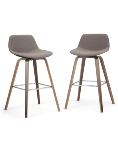 Simpli Home Randolph Counter Stool (set Of 2) In Brown
