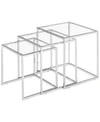 Zuo Pasos Nesting Tables Set In Silver