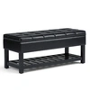 Simpli Home Saxon Storage Ottoman In Black