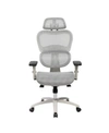 Rta Products Techni Mobili High Back Mesh Office Executive Chair In Grey