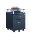 Rta Products Techni Mobili Rolling File Cabinet In Grey