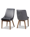 BAXTON STUDIO GILMORE MODERN AND CONTEMPORARY DINING CHAIR SET, SET OF 2