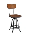 Carolina Classics Portland Adjustable Stool In Medium Brown