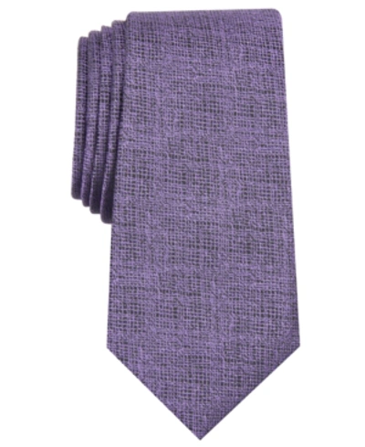 Alfani Men's Solid Slim Tie, Created For Macy's In Purple