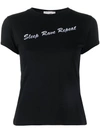 Coperni Slogan Print Fitted T-shirt In Black