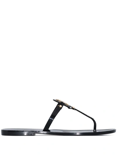 TORY BURCH BLACK MINI MILLER JELLY SANDALS