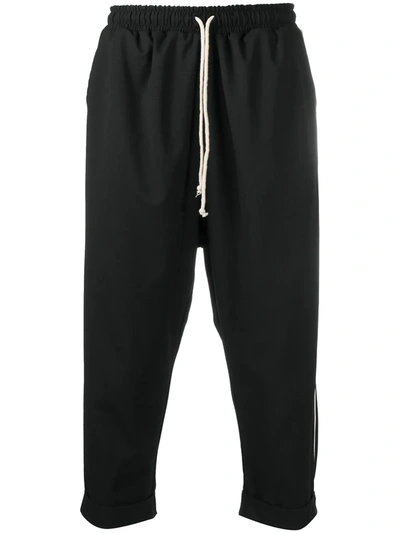 Alchemy Dropped-crotch Drawstring Trousers In Black