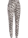 ALICE AND OLIVIA NYC LEOPARD PRINT TRACK TROUSERS