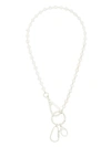 HATTON LABS CARABINER PEARL NECKLACE