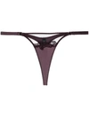 FLEUR OF ENGLAND UNLOCK SHEER-PANELLED THONG