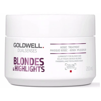 Goldwell Dualsenses Blonde And Highlights Anti-yellow 60sec Treatment 200ml In Cream / Gold / Yellow