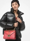 MICHAEL KORS QUILTED FAUX LEATHER PUFFER JACKET