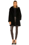 Lamarque Linnea Faux Fur Coat In Black