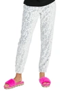 Ugg Betsey Fleece Jogger Pants In White Leopard