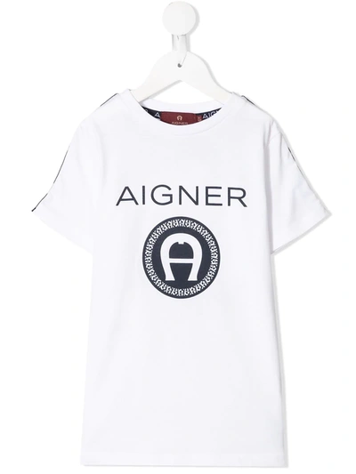 Aigner Babies' Logo-print T-shirt In White