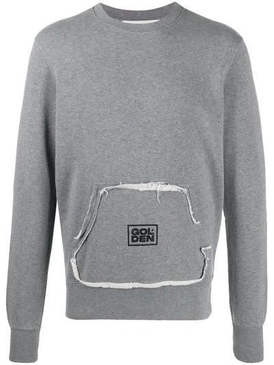 Golden Goose Logo Print Sweatshirt In Grey