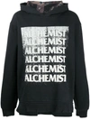 ALCHEMIST GRAPHIC-PRINT DISTRESSED-EFFECT HOODIE