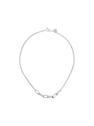 Annelise Michelson Wire Chai Gourmette 项链 In Silver