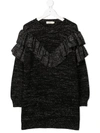 Andorine Teen Ruffle Detail Dress In Black
