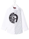 AIGNER PANELLED LOGO-PRINT SHIRT