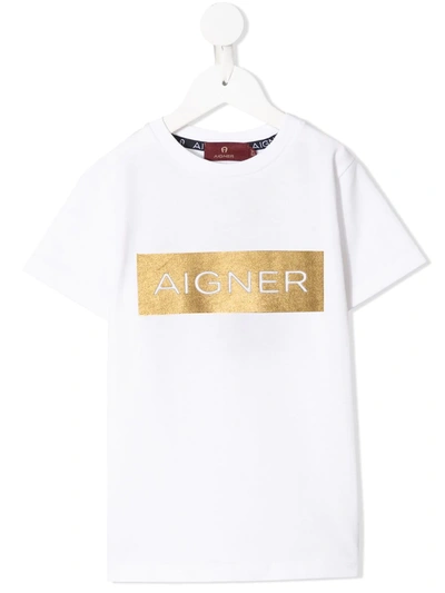 Aigner Logo-print T-shirt In White