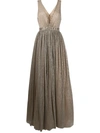 JENNY PACKHAM SASHA EMBELLISHED V-NECK DRESS