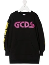 Gcds Oversized Logo Sweatshirt In Black In Black