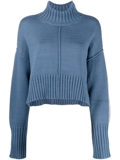 Peter Do Fine-knit Visible-seam Jumper In Blue
