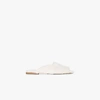 Deiji Studios Square-toe Shearling Slippers In White