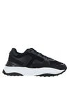 Tod's Low Top Leather Sneakers In Black