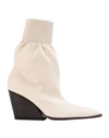 KENZO KENZO BOOT WOMAN ANKLE BOOTS IVORY SIZE 10 GOAT SKIN,11959453NM 13