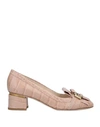 Shop Tod's Loafers In Pastel Pink