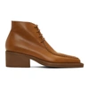 Y/project Tan Duck Bill Ankle Boots In Camel