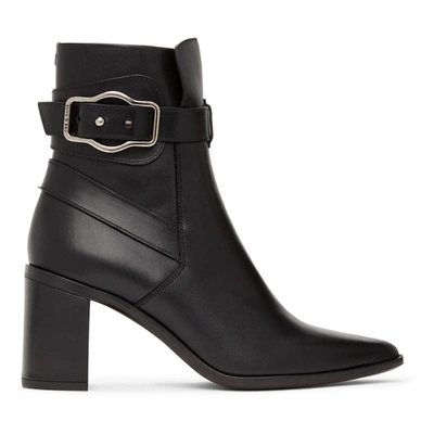 Rag & Bone Brynn Jodhpur 75 Black Leather Ankle Boots