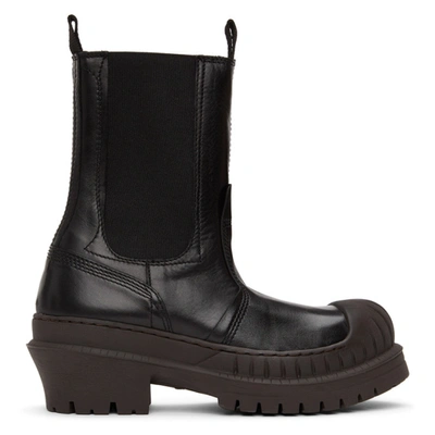 Acne Studios Chunky Sole Ankle Boots In Chelsea Leather Boots