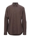 Dsquared2 Shirts In Dark Brown