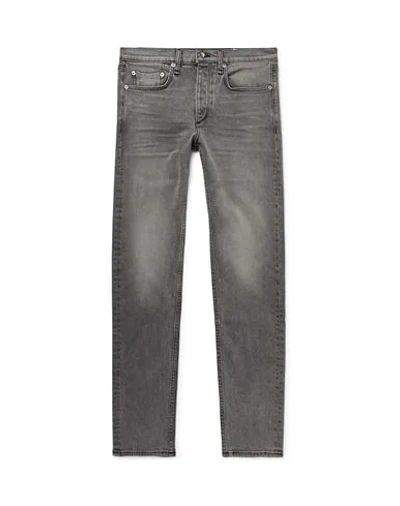 Rag & Bone Man Denim Pants Grey Size 33 Cotton, Polyester, Elastane In Gray