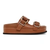 3.1 Phillip Lim Tan Freida Double Buckle Platform Sandals In Brown