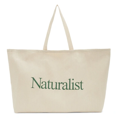 Museum Of Peace And Quiet Beige Twill 'naturalist' Tote In Naturalcanv