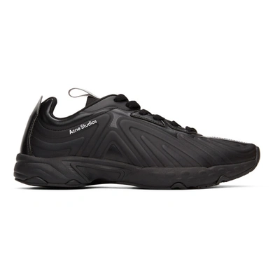 Acne Studios Black Faux-leather Trail Sneakers